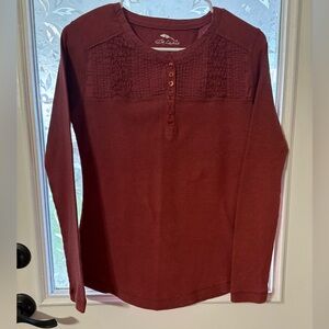 Maroon Bob Timberlake Long Sleeve Top